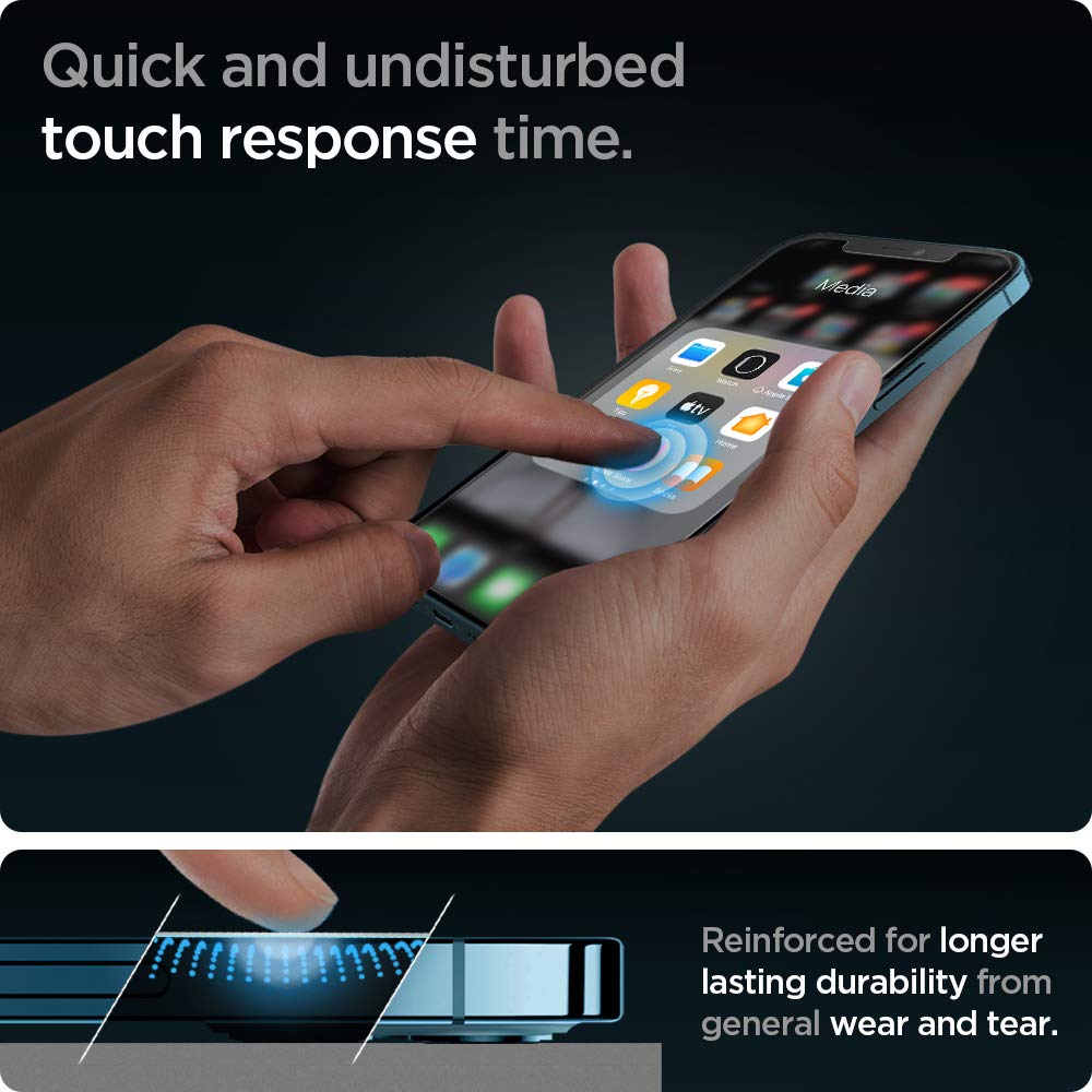 Spigen iPhone 12 Pro Max Screen Protector – GLAS.tR EZ Fit - Amazon restore image 5