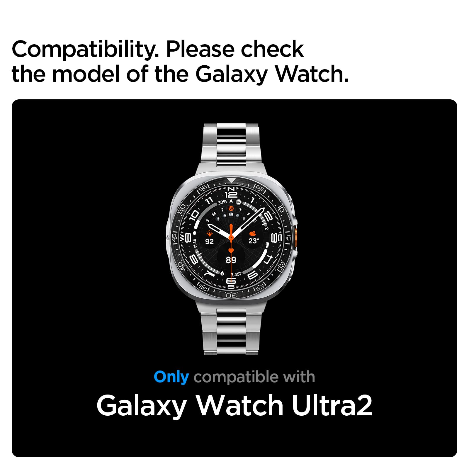 Spigen Galaxy Watch Ultra 2 47mm Bezel Case - Bezel Tune Pro - Black - image 2