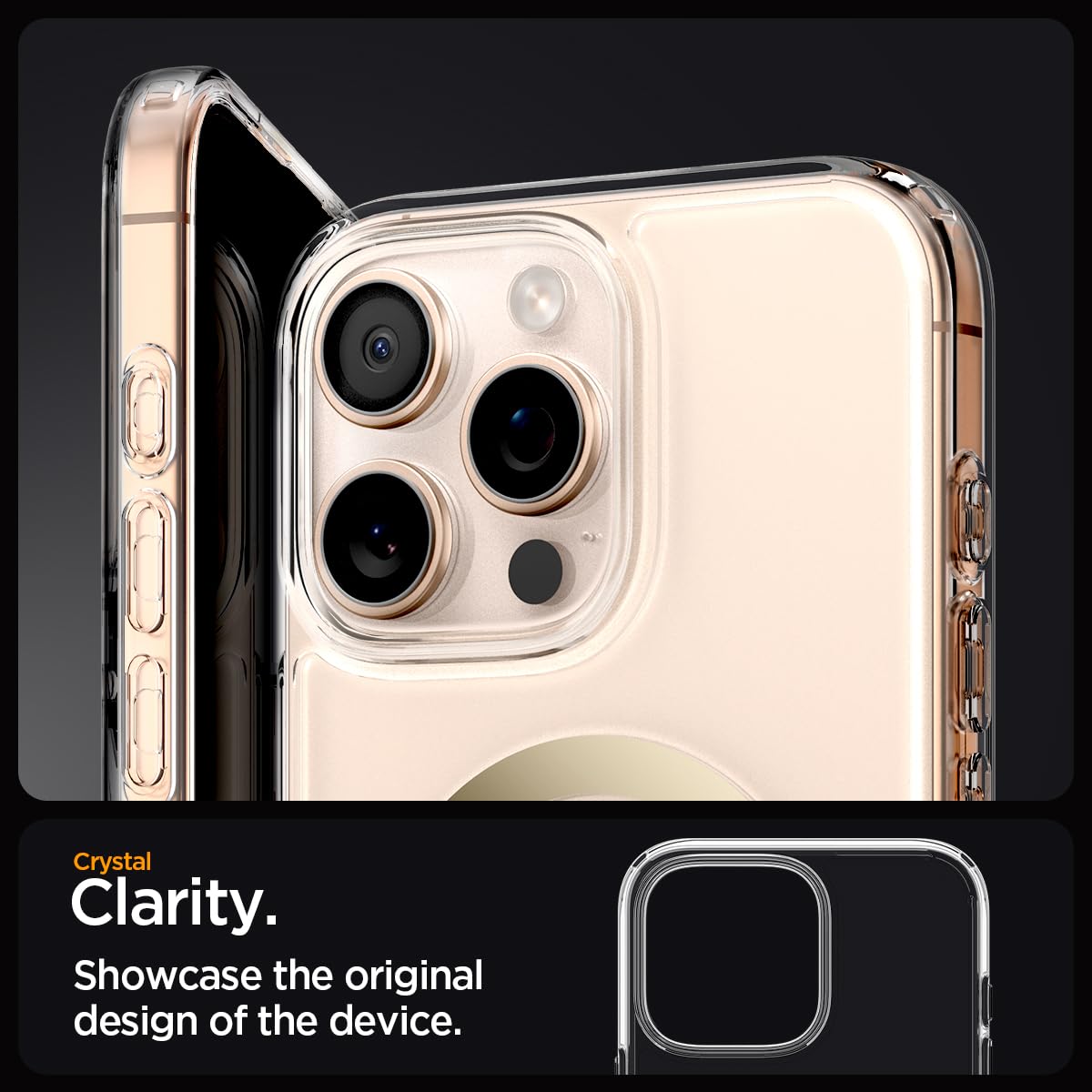 Spigen iPhone 16 Pro Max Case – Ultra Hybrid (MagFit) – Gold – detail image 3