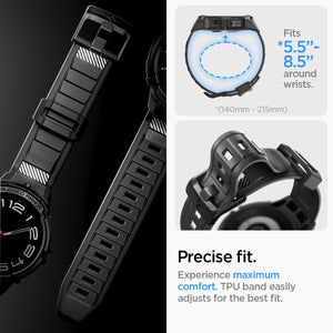 Spigen Galaxy Watch 6 Classic 43mm Case + Band - Rugged Armor Pro - Black - ACS06492 - image 4