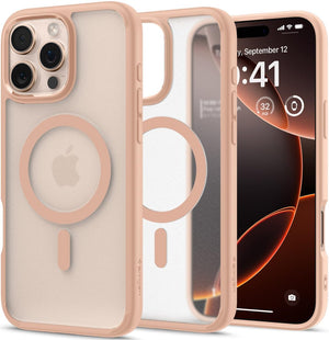 Spigen iPhone 16 Pro Max Case – Ultra Hybrid (MagFit) – Frost Rose Titanium – main image