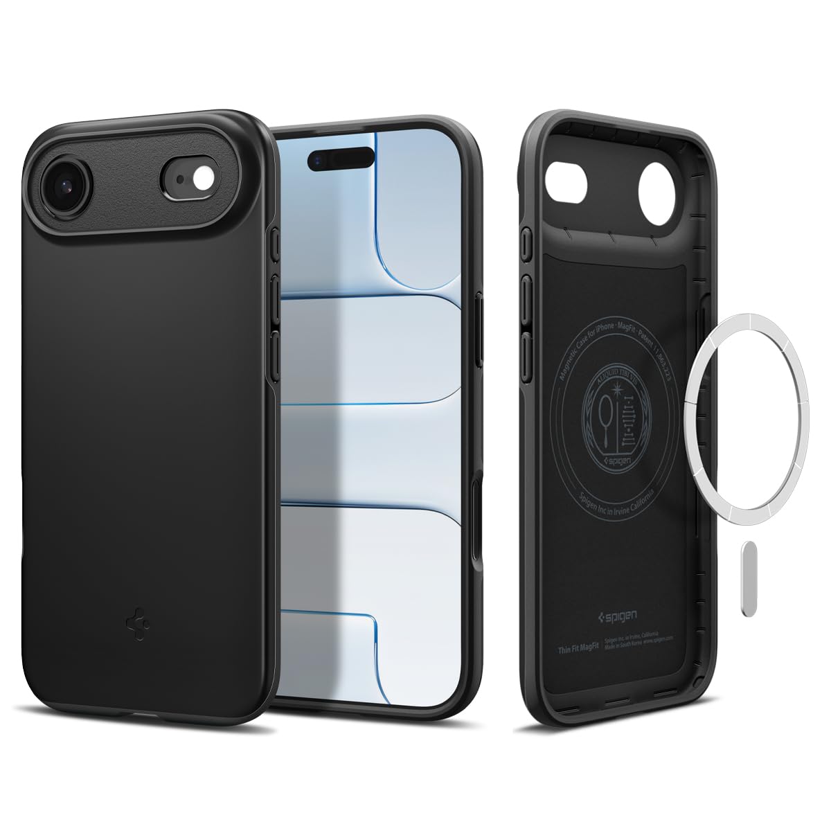 Spigen iPhone Air Case – Thin Fit (MagFit) - Black