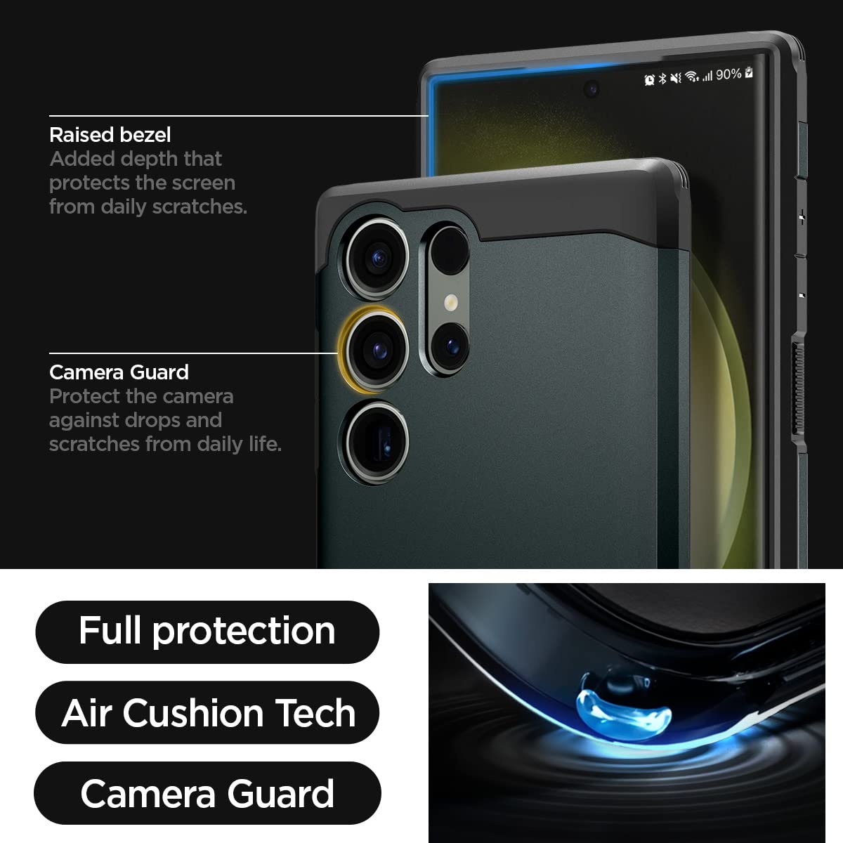 Spigen Galaxy S23 Ultra Case – Tough Armor - Galaxy S23 Ultra - Abyss Green - image 5