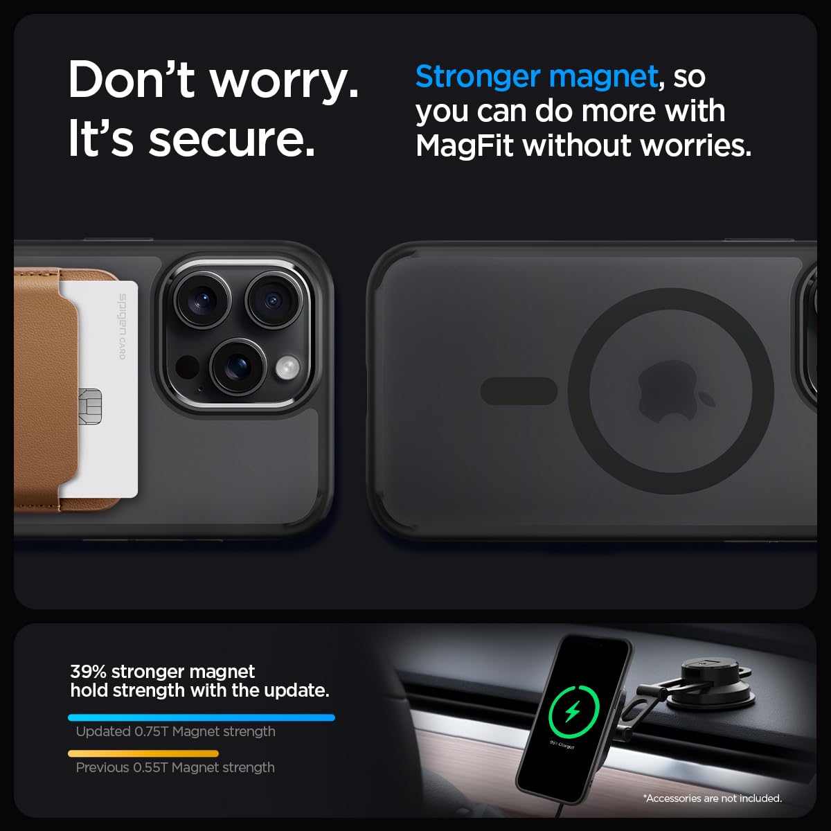 Spigen iPhone 15 Pro Max / 15 Pro / 15 Case – Ultra Hybrid (MagFit) - Frost Black