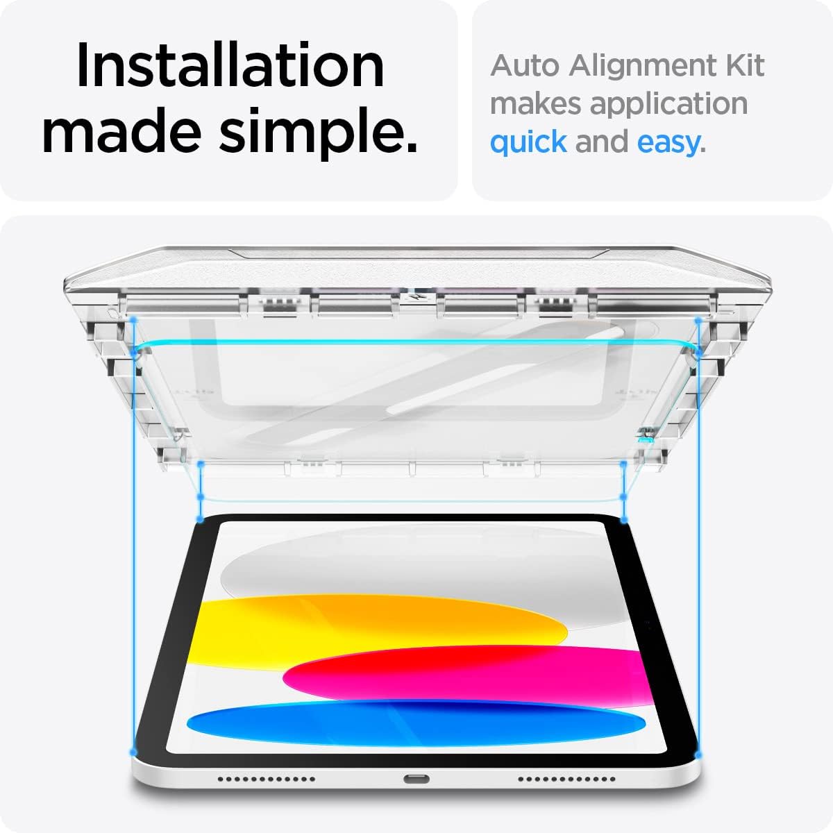 Spigen iPad 11th Generation (A16, 2025) / iPad 10th Generation (10.9", 2022) Screen Protector – Glas.tR EZ Fit (2 Pack)