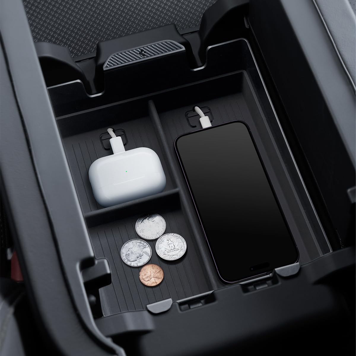 Spigen Rivian R1T and R1S Center Console Organizer - Black - image 1