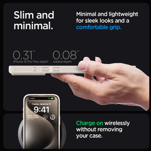 Spigen Ultra Hybrid case for iPhone 15 Pro Max in Natural Titanium – detail image 5