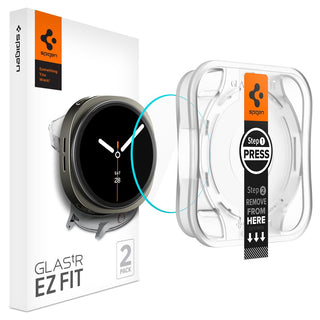 Spigen Galaxy Watch 9 / 8 40mm Screen Protector - Glas.tR EZ Fit (2 Pack) - Clear - image 1