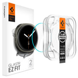 Spigen Galaxy Watch 9 / 8 44mm Screen Protector - Glas.tR EZ Fit (2 Pack) - Clear - image 1