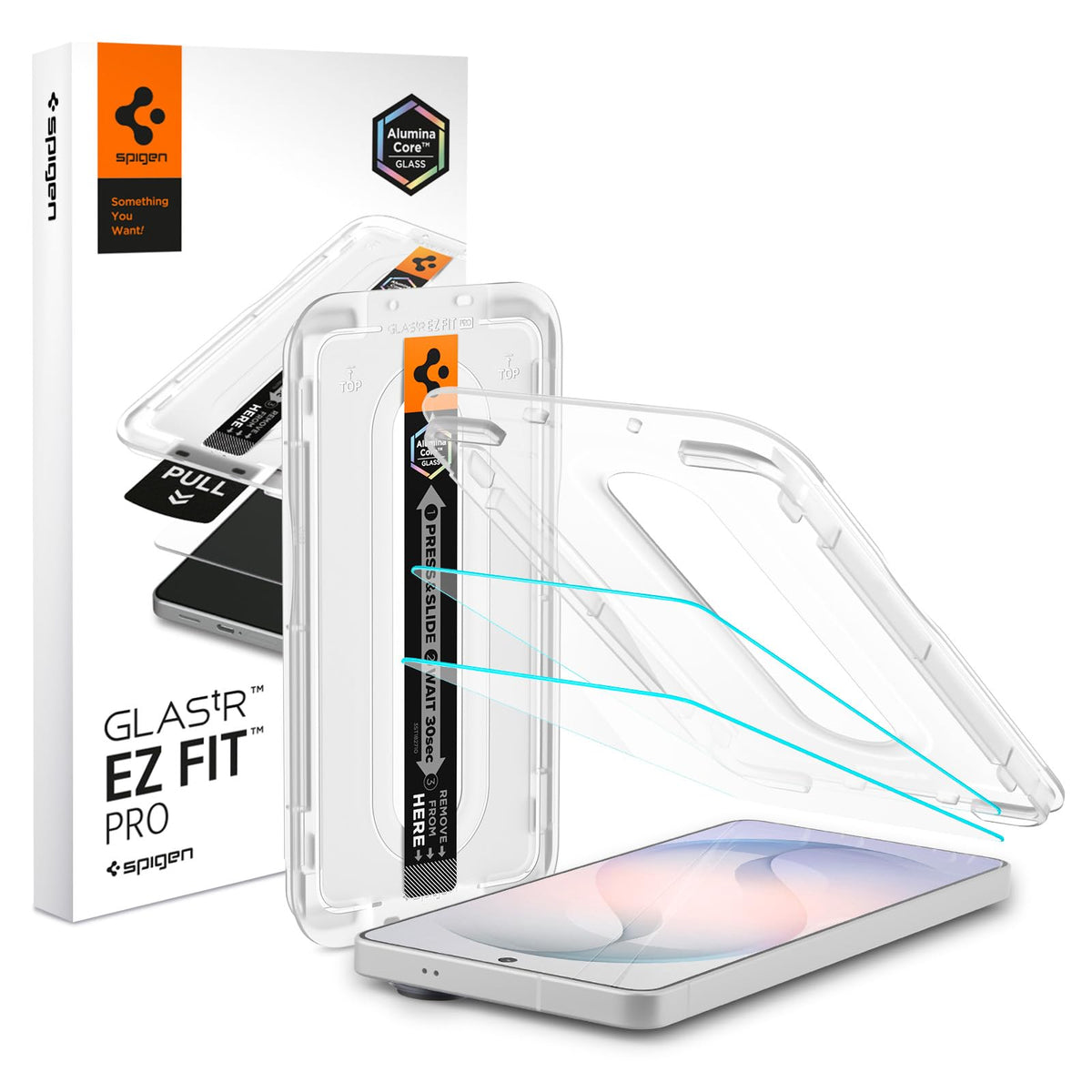 Spigen Galaxy S26 Screen Protector - AluminaCore Glas.tR EZ Fit (2 Pack) – Clear – main product image