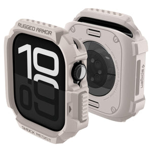 Spigen Rugged Armor 2 Apple Watch Series 11/10 46mm case in Dune Beige