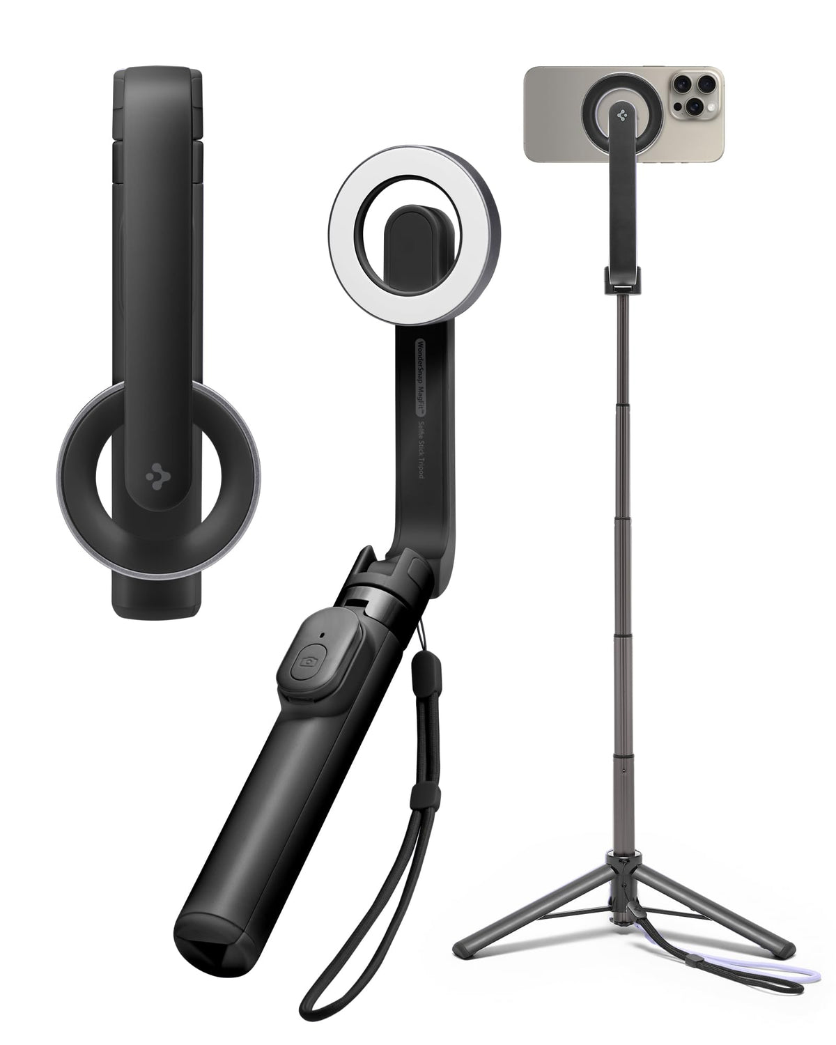 Spigen S571W 24.4-inch MagFit selfie stick tripod - product overview