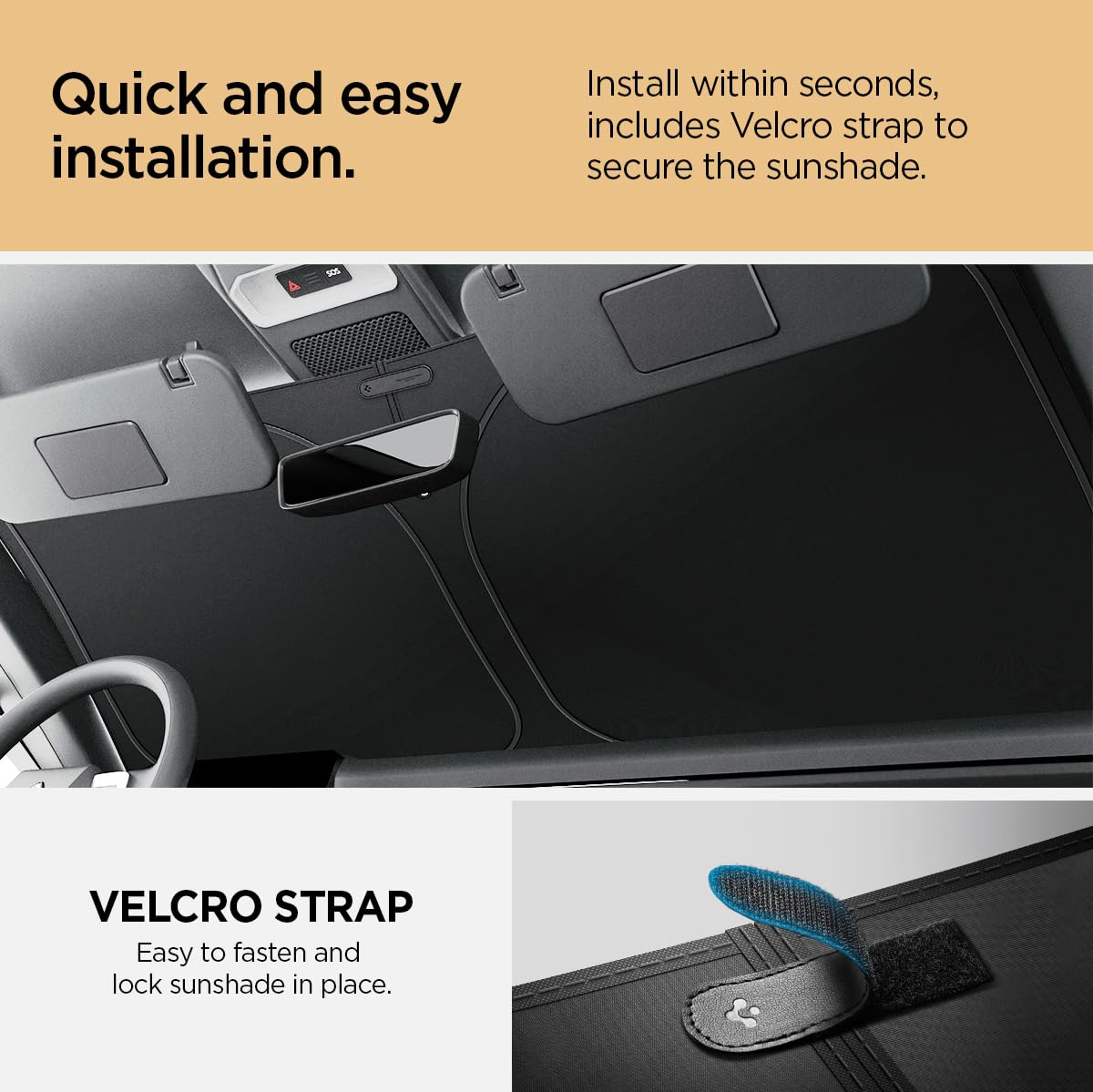 Spigen CryoShade Car Sunshade for Rivian R1T and R1S - Silver - image 3