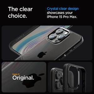Spigen Ultra Hybrid case for iPhone 15 Pro Max in Matte Black – alternate detail 2