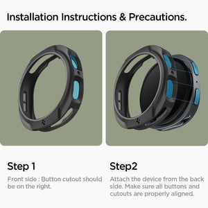 Spigen Galaxy Watch 9 44mm Case - Liquid Air - Matte Black - image 2