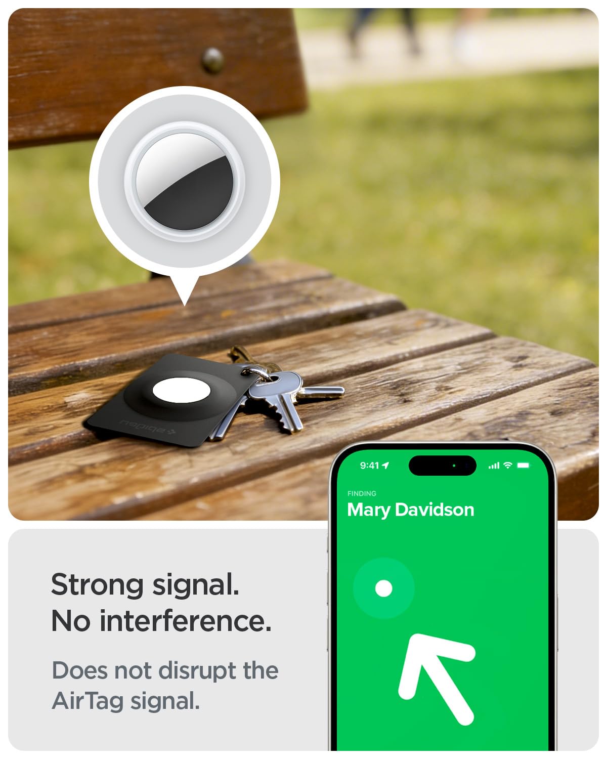 Spigen AirTag Air Fit 2 Slim Wallet Holder - AirTag signal use