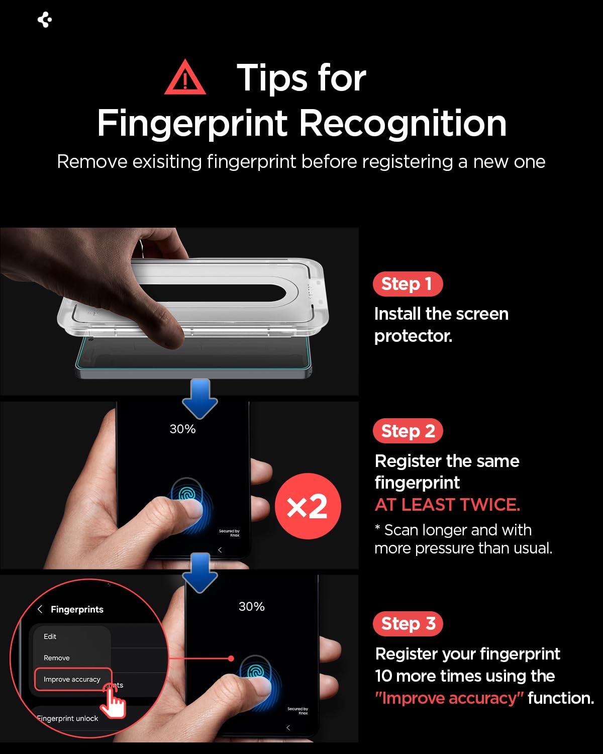 Spigen Galaxy S26 Plus Screen Protector - AluminaCore Glas.tR EZ Fit (2 Pack) – Clear – detail image 2