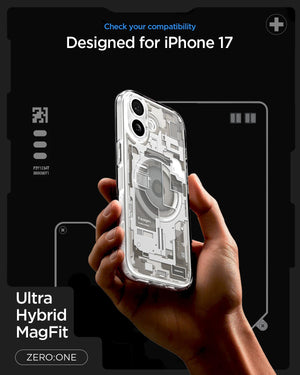 Spigen iPhone 17 Case – Ultra Hybrid Zero One (MagFit) - Zero One Natural Titanium - image 2
