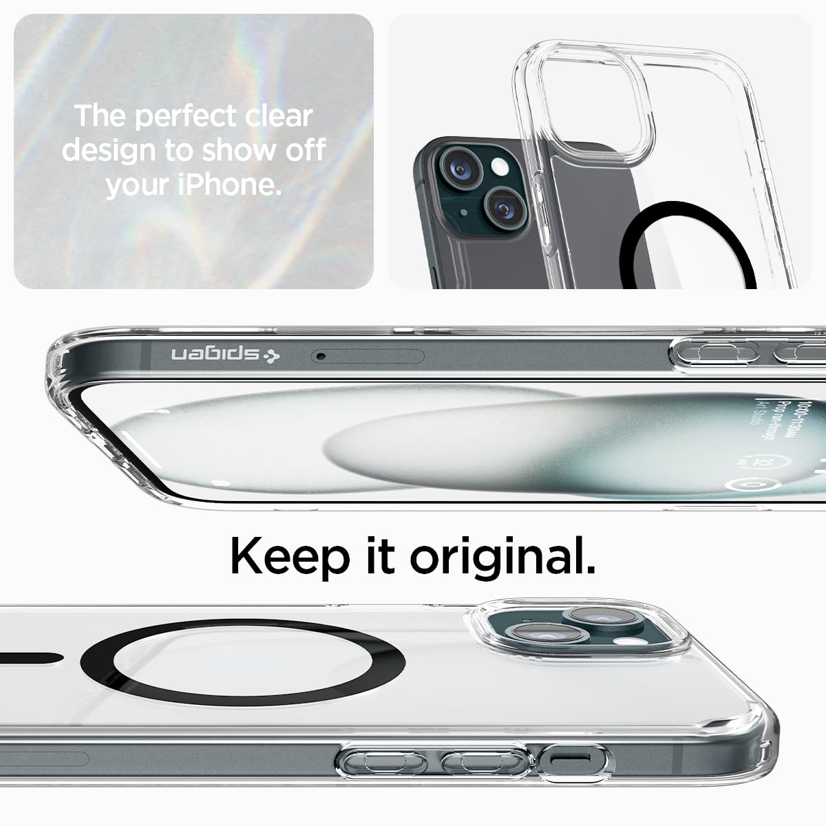Spigen iPhone 15 Plus Case Ultra Hybrid MagFit - Carbon Fiber - ACS06663 - image 3