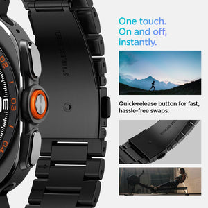 Spigen Galaxy Watch Ultra 2 & Ultra 47mm Band - Modern Fit 316L - Black - image 5