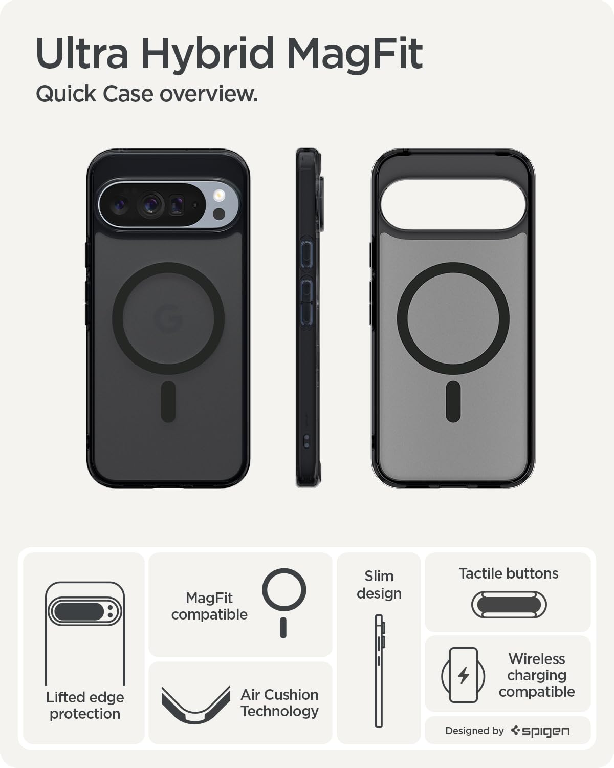 Spigen Pixel 10 Pro XL Ultra Hybrid MagFit case - Frost Black - image 3