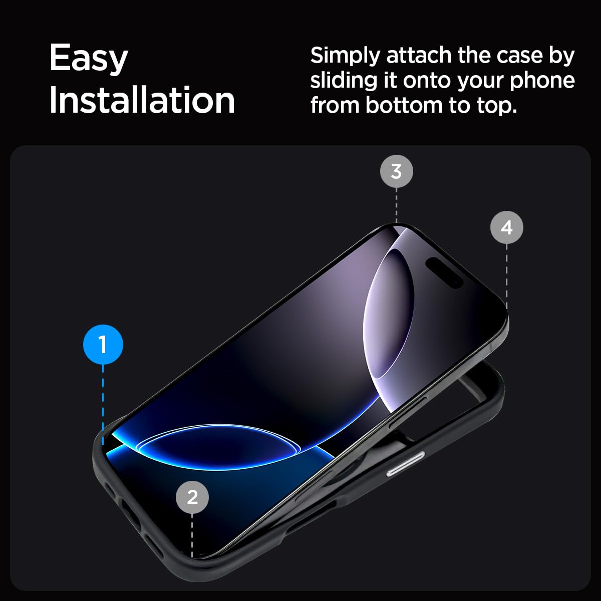 Spigen iPhone 16 Pro Max Case - Enzo Aramid MagFit - Black Silver - image 3