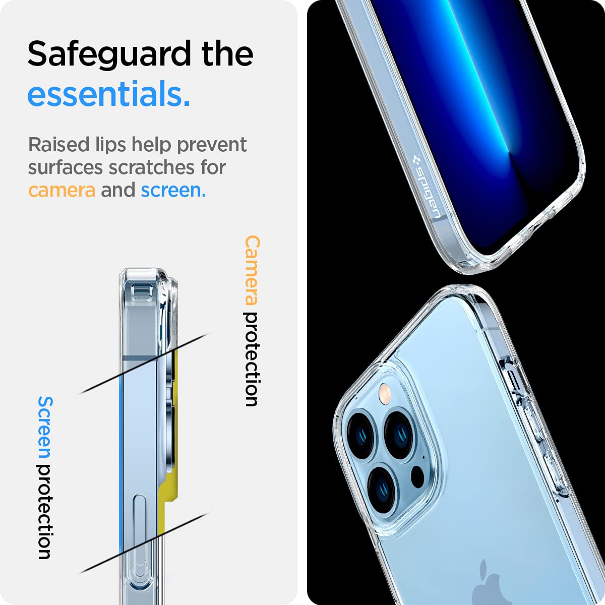 Spigen iPhone 13 Pro Max Case – Ultra Hybrid - raised screen and camera edge protection