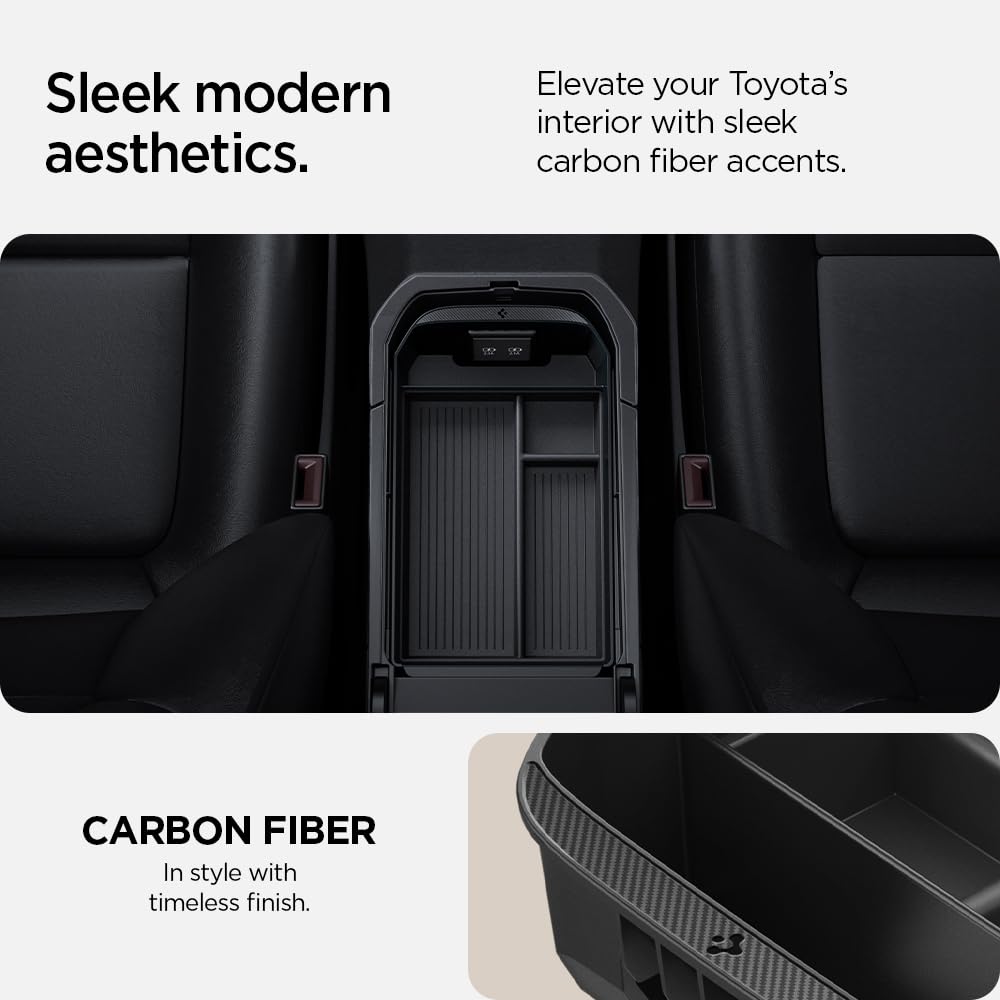 Spigen Toyota RAV4 and RAV4 Prime Console Organizer - Black - image 7