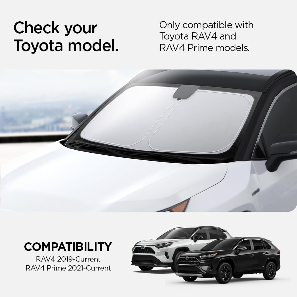 Spigen CryoShade Car Sunshade for Toyota RAV4 and RAV4 Prime - Silver - image 2