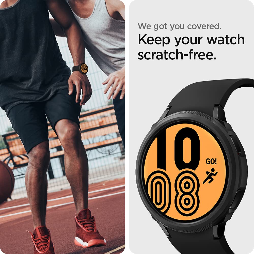 Spigen Galaxy Watch 5 / 4 44mm Case - Liquid Air - Matte Black - ACS03138 - image 4