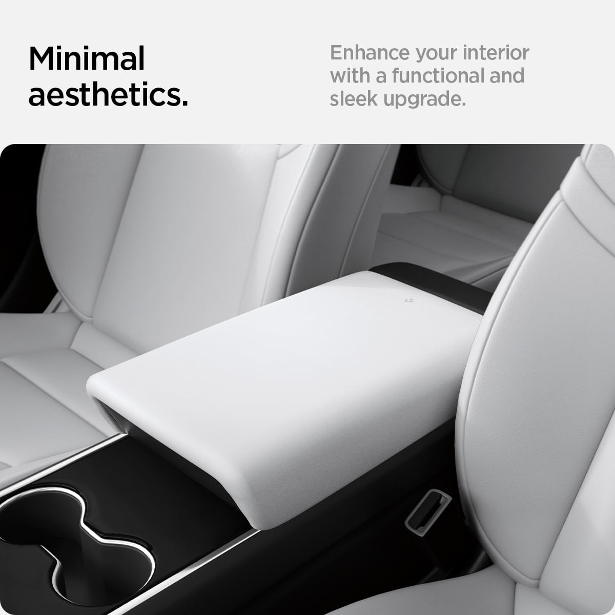 Spigen Tesla Model Y/3 center console armrest cover white image 3