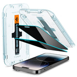 Spigen iPhone 14 Pro Screen Protector GLAS.tR EZ Fit Privacy (2 Pack) - iPhone 14 Pro - Privacy - image 1