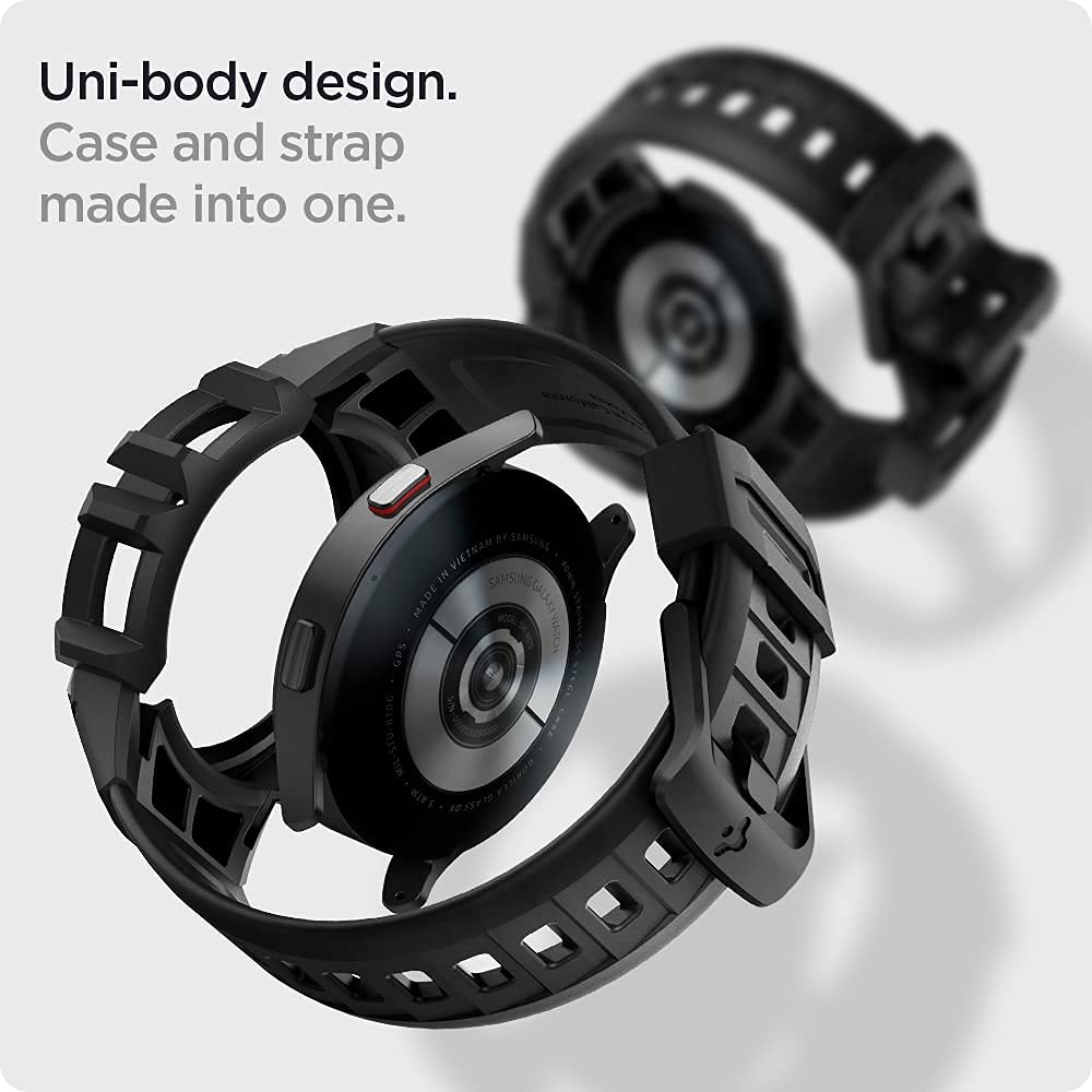 Spigen Galaxy Watch FE / 5 / 4 40mm Case + Band - Rugged Armor Pro - Charcoal Gray - ACS03165 - image 3
