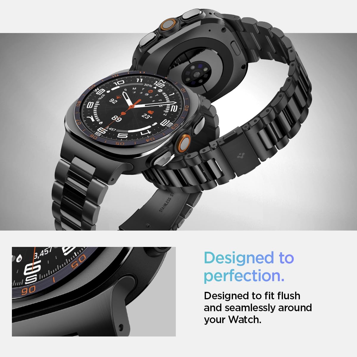 Spigen Galaxy Watch Ultra 2 & Ultra 47mm Band - Modern Fit 316L - Black - image 7