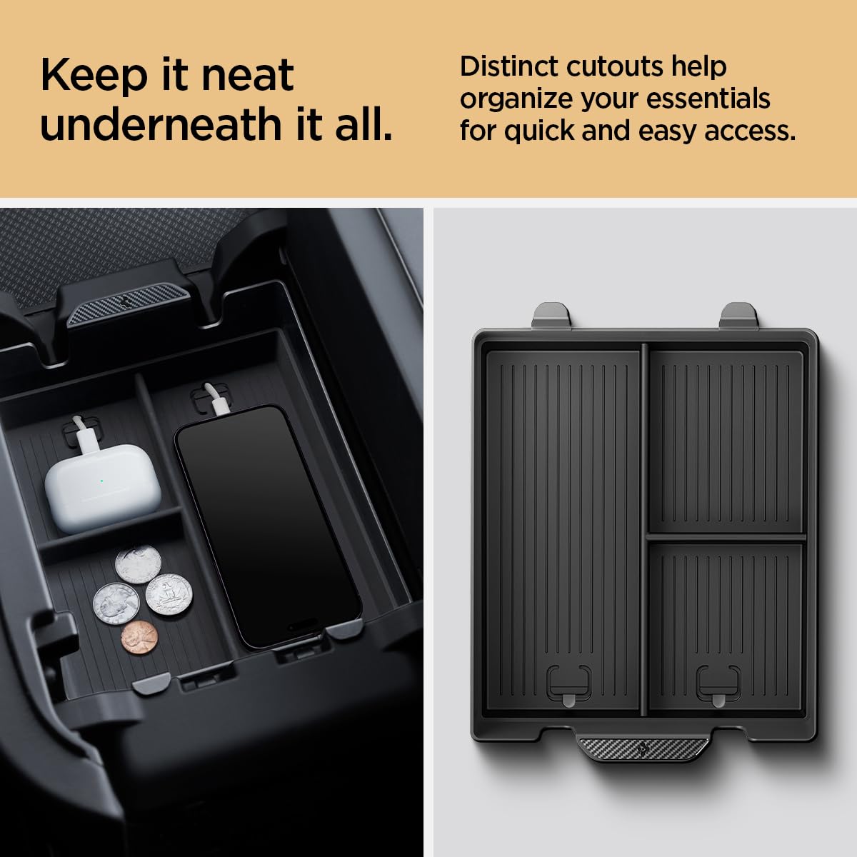 Spigen Rivian R1T and R1S Center Console Organizer - Black - image 3