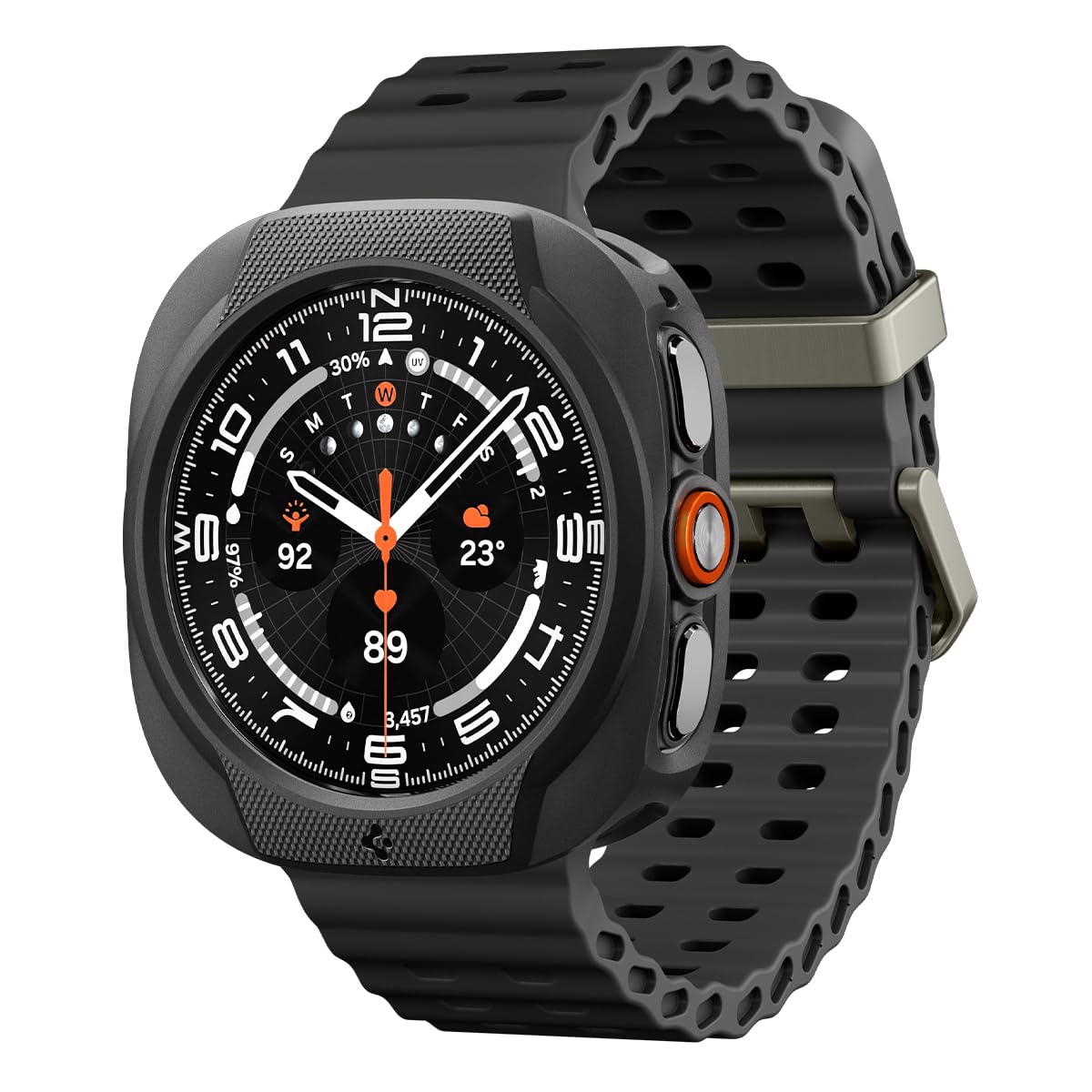 Spigen Galaxy Watch Ultra 2 47mm Case - Liquid Air - Matte Black - image 1