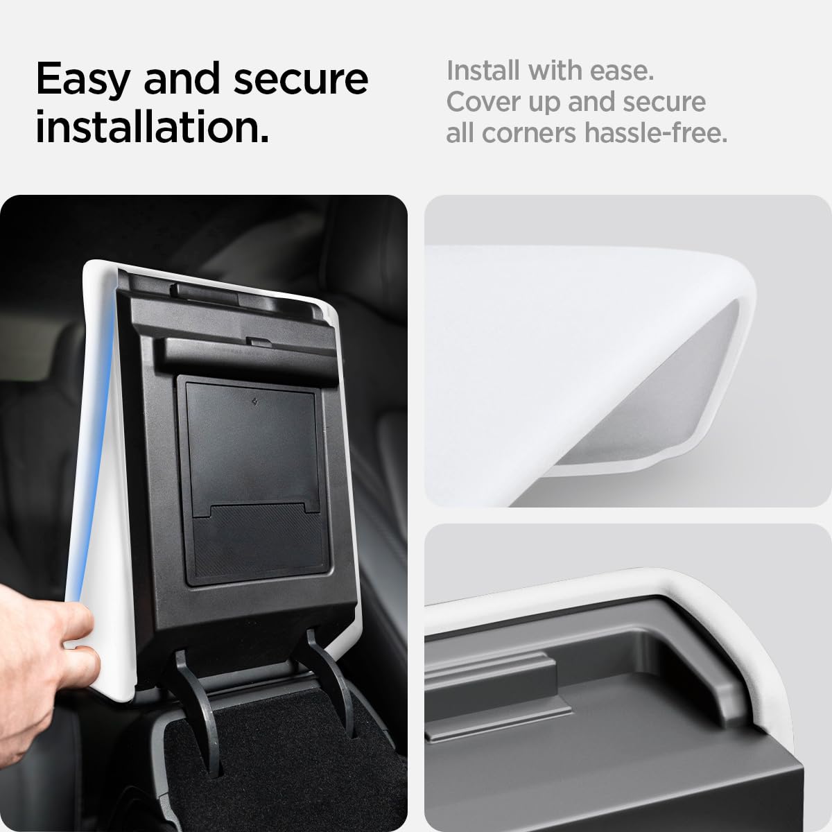 Spigen Tesla Model Y/3 center console armrest cover white image 7