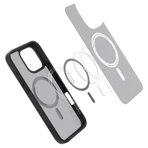 Spigen iPhone 16 Pro Case – Ultra Hybrid (MagFit) – Frost Black – detail image 1
