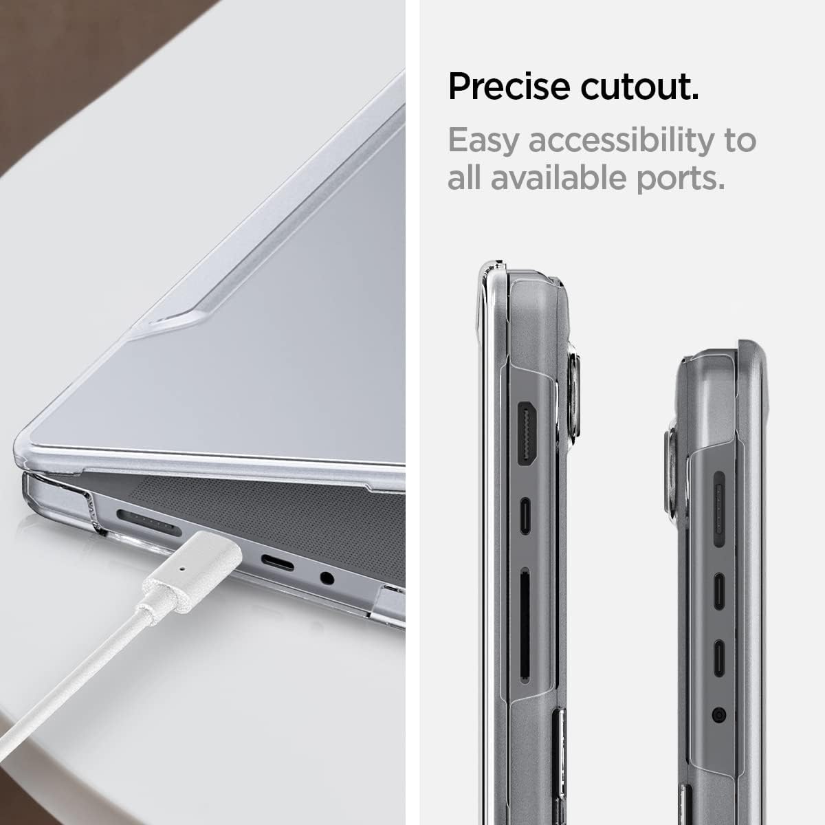 Spigen MacBook Pro 16-inch Airskin case - Crystal Clear - ACS04210 - image 8