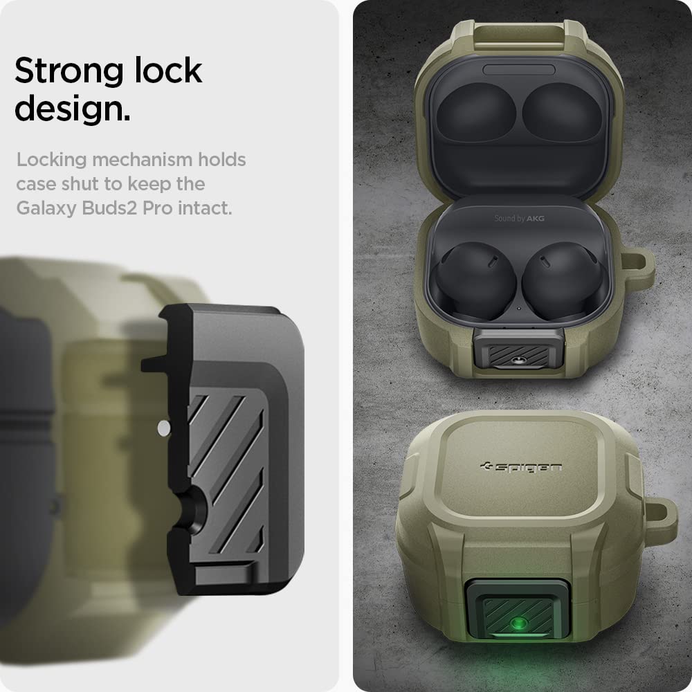 Spigen Galaxy Buds FE Case - Lock Fit - Vintage Khaki - image 5