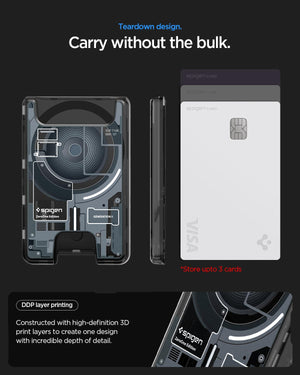 Zero One Black card holder with three-card capacity