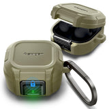 Spigen Galaxy Buds Core / FE / 2 Pro / 2 / Pro / Live Case - Lock Fit - Vintage Khaki - image 1