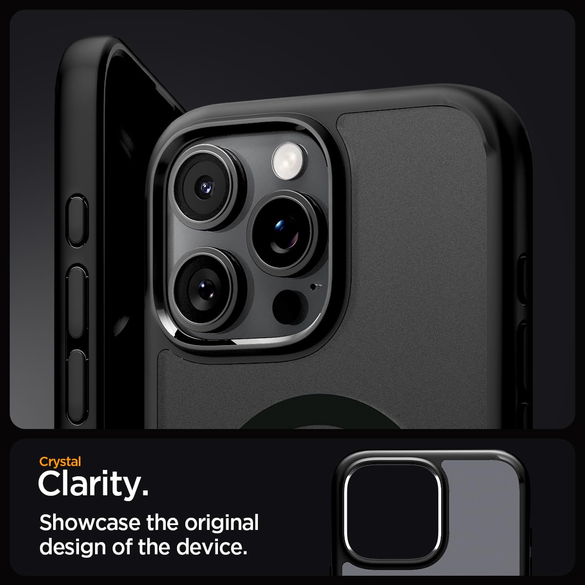 Spigen iPhone 16 Pro Case – Ultra Hybrid (MagFit) – Frost Black – detail image 4