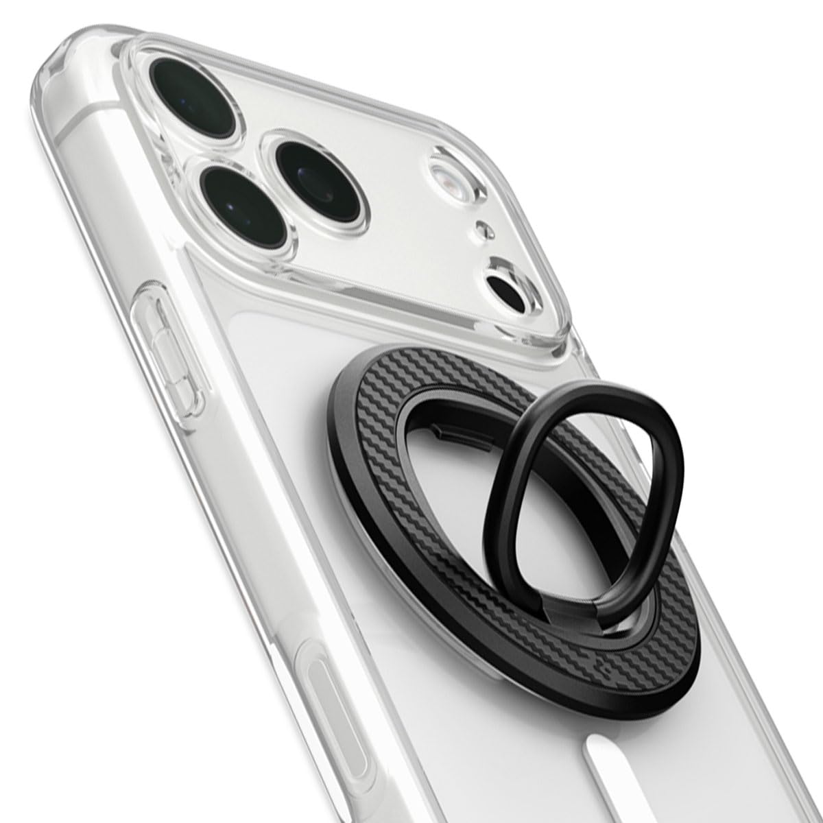 Spigen O-Mag MagFit+ MagSafe Phone Grip with Stand - Black - image 1
