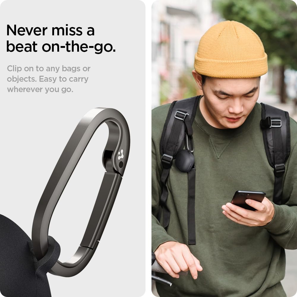 Spigen Galaxy Buds FE Case - Geo Fit - Graphite Gray - image 4