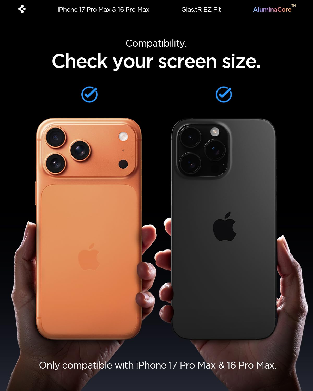 Spigen iPhone 16 Pro Max Screen Protector – GLAS.tR EZ Fit (2 Pack) – detail image 2