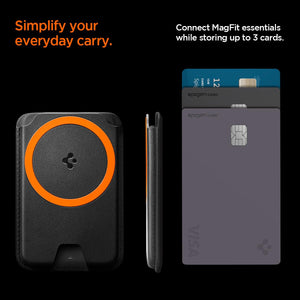 Spigen Valentinus MagFit+ 3-Card Wallet - Black - iPhone / Pixel MagSafe 3-Card - image 3