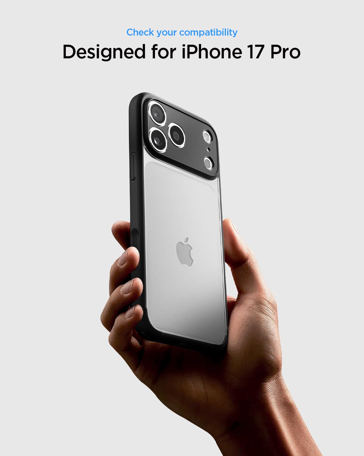 Spigen iPhone 17 Pro Ultra Hybrid case in Matte Black - compatibility confirmation