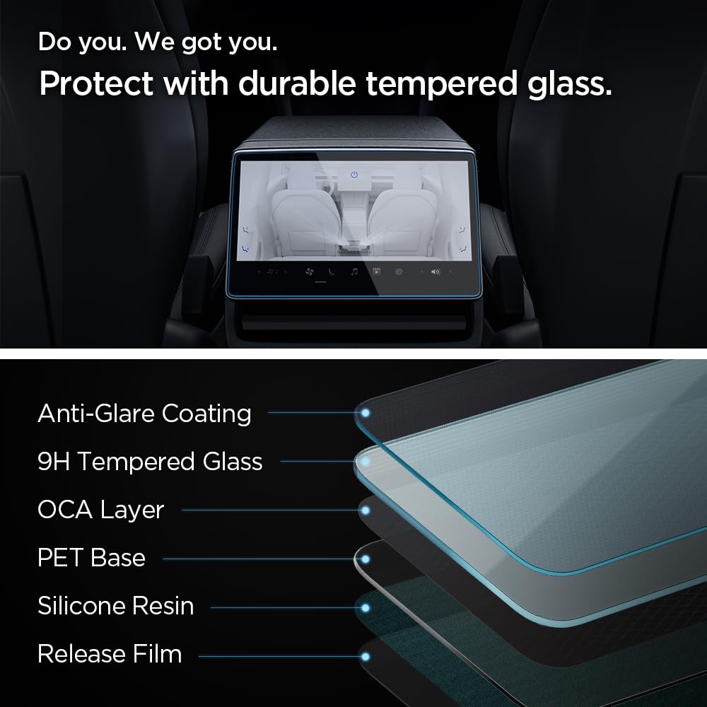 Spigen Tesla rear touchscreen screen protector view 3
