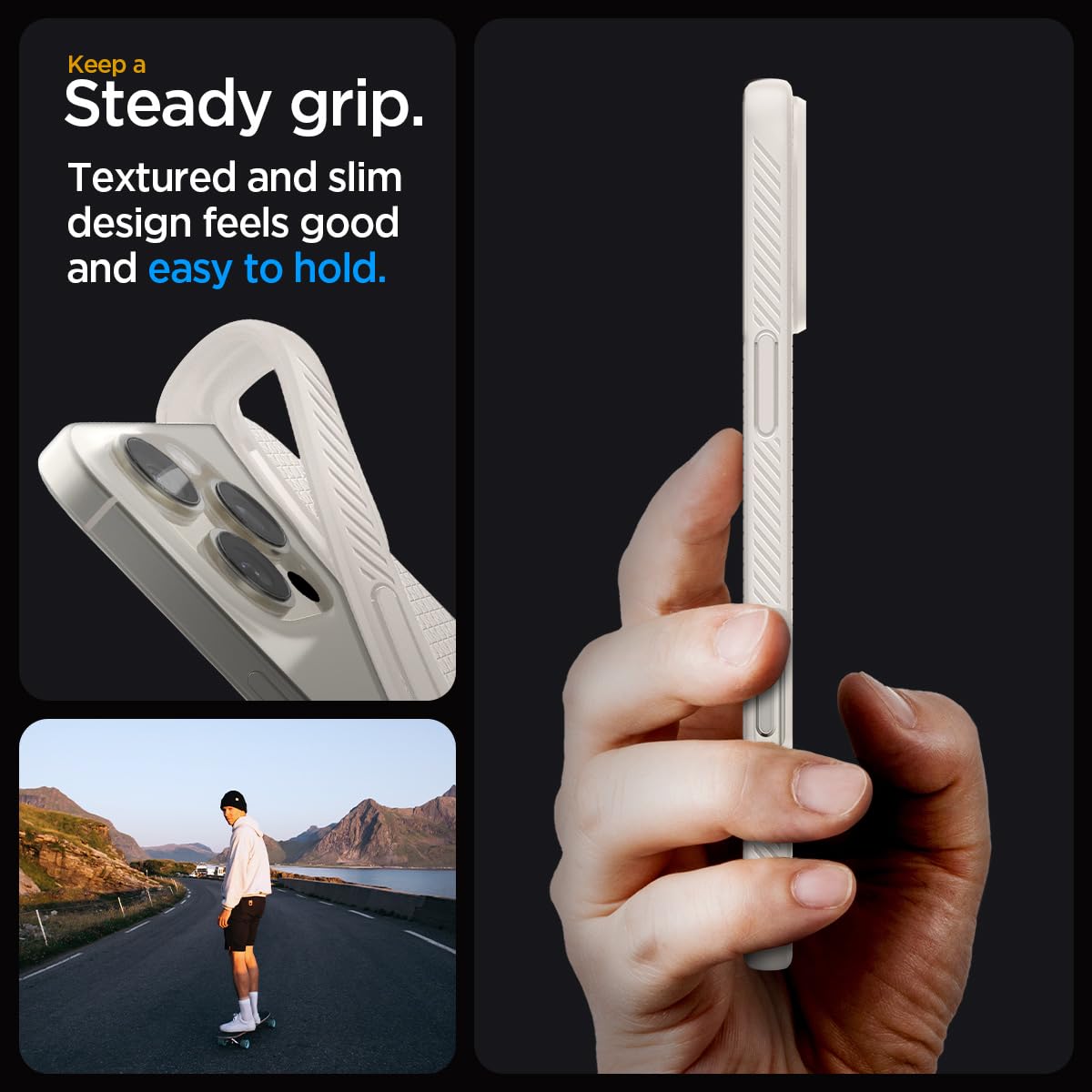 Spigen iPhone 16 Pro Case – Liquid Air - Natural Titanium - image 5